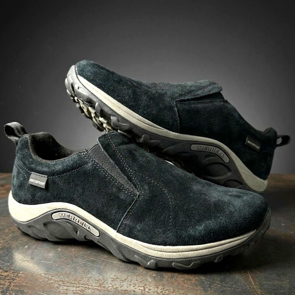Merrell Slip On Moc Kids Sneakers 5 Waterproof School Trail Black Jungle Frosty